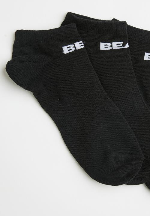 Bear - 3 Pack low cut sock - black