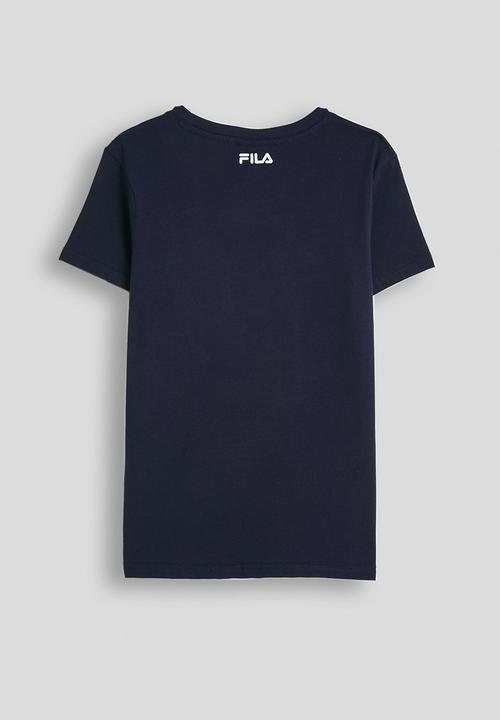 FILA - Mono deckle t-shirt  -  fila blue