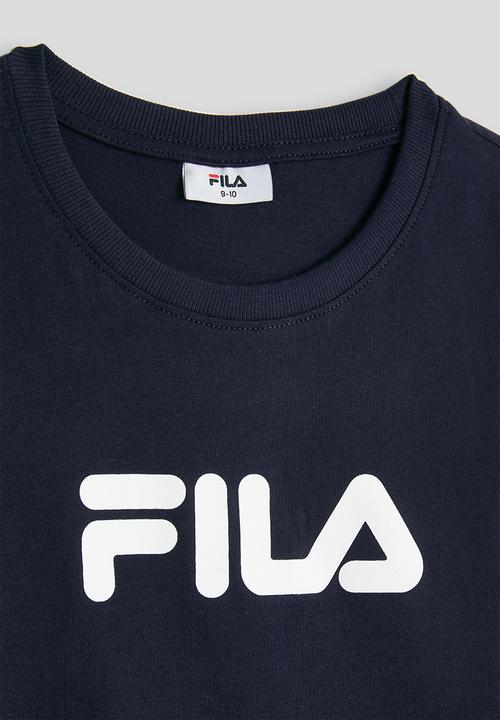 FILA - Mono deckle t-shirt  -  fila blue