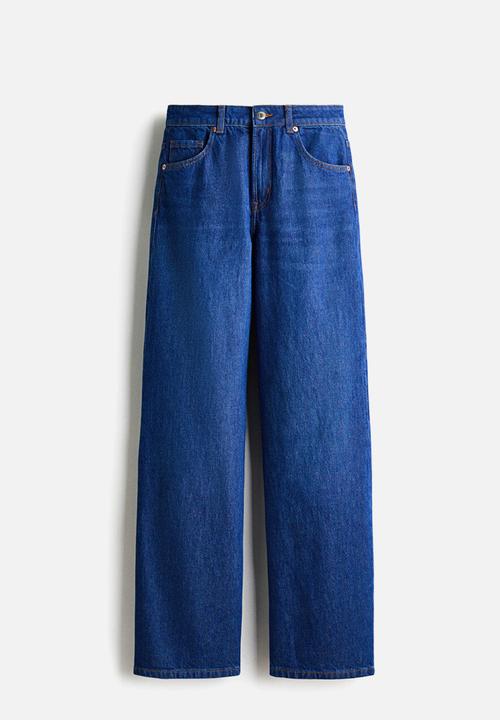 H&M - Wide high jeans - dark denim blue