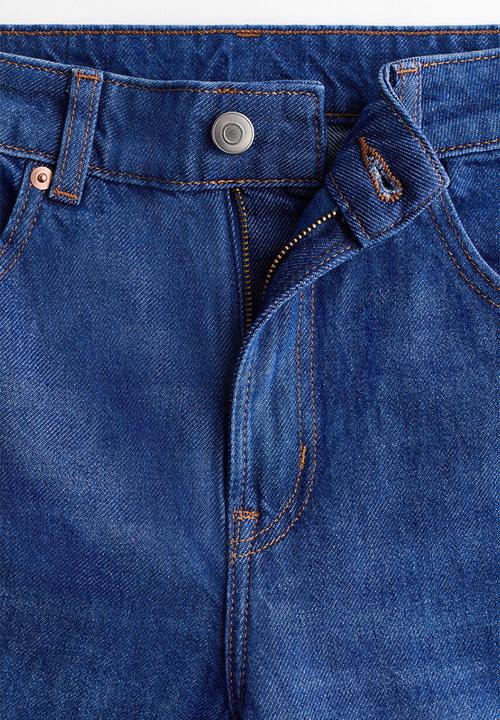 H&M - Wide high jeans - dark denim blue