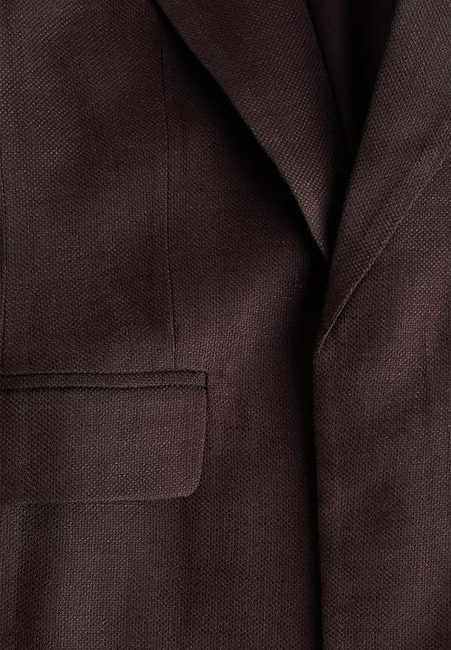 H&M - Gathered-sleeve blazer - dark brown