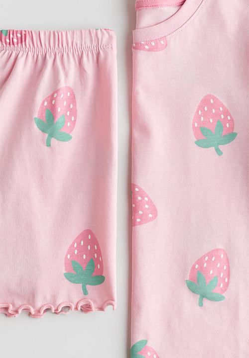 H&M - Cotton pyjamas - light pink/strawberries
