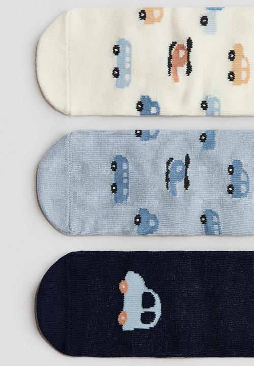 H&M - 4-Pack socks - blue/cars