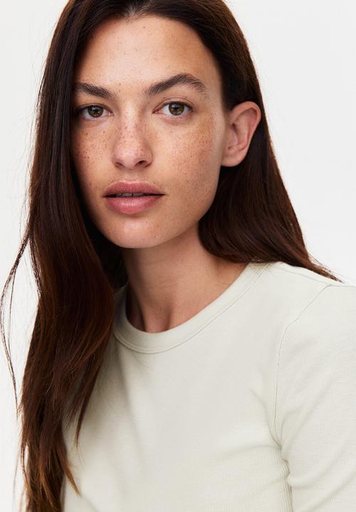 H&M - Mama ribbed jersey top - light green