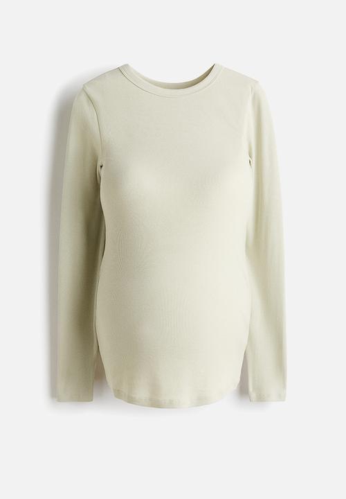 H&M - Mama ribbed jersey top - light green