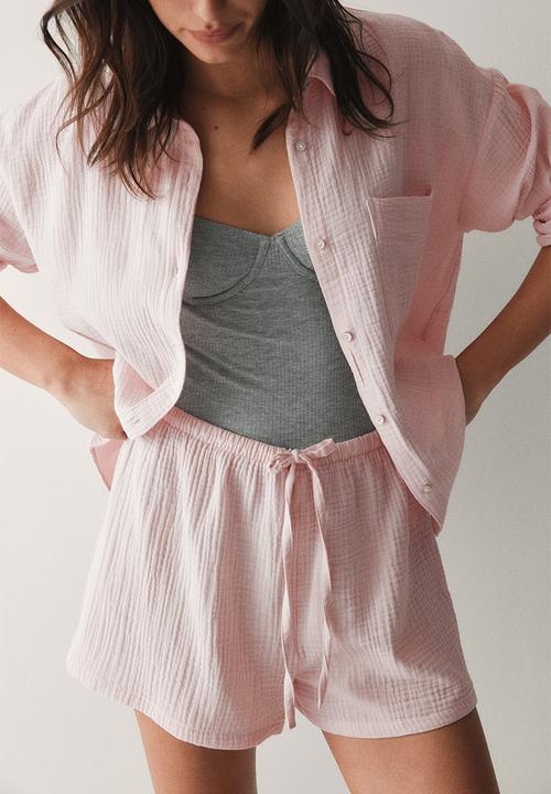 H&M - Pyjama shirt and shorts - light pink