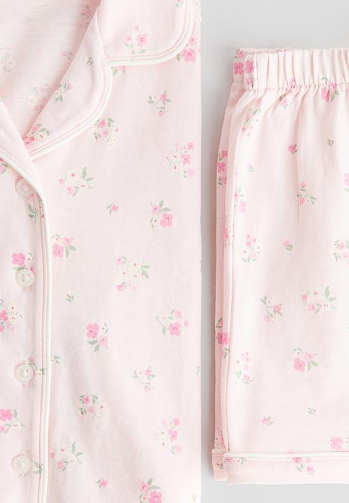 H&M - Patterned jersey pyjamas - powder pink/floral