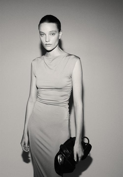 H&M - Cap-sleeved dress - mustard yellow