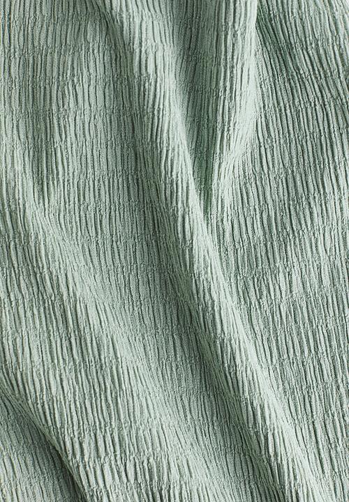 H&M - Textured jersey trousers - light dusty green