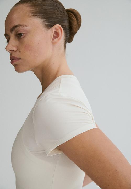 H&M - Sports top with drymove? - ivory