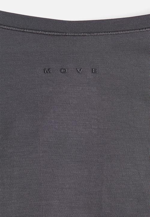 H&M - Sports wrap top in modal - dark clay grey