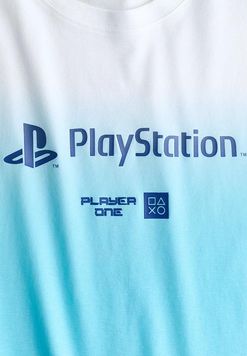 H&M - Print-motif cotton t-shirt - blue/playstation
