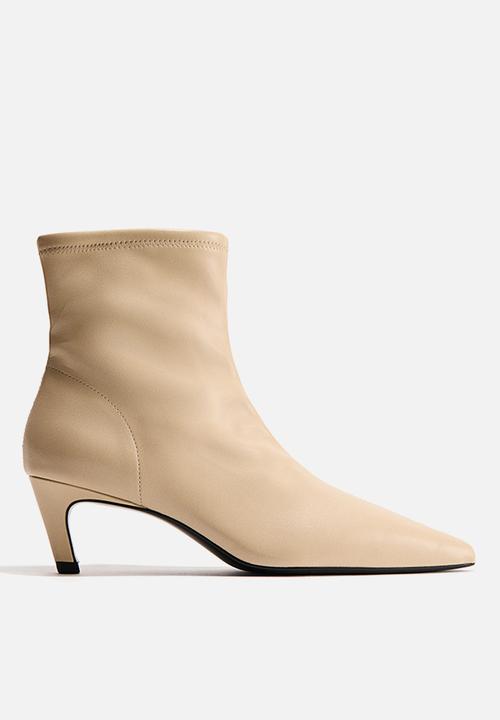 H&M - Heeled sock boots - light beige