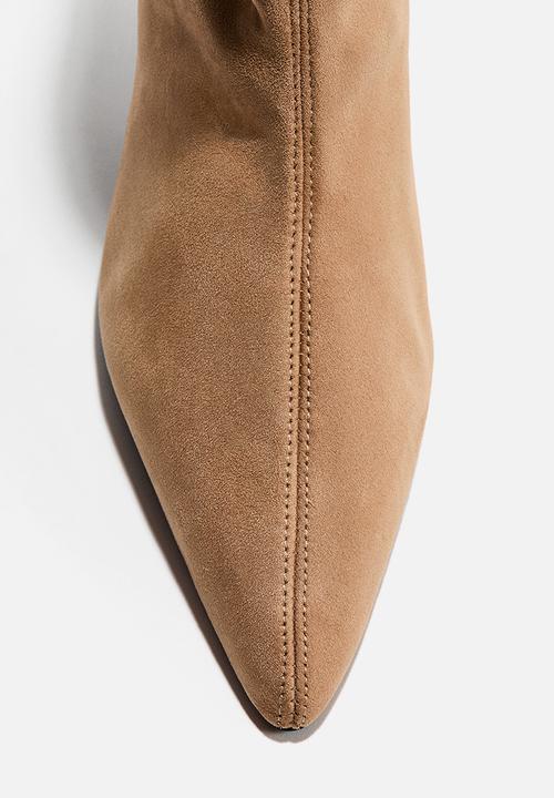 H&M - Heeled sock boots - beige