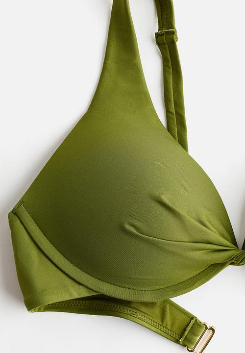 H&M - Push-up bikini top - green