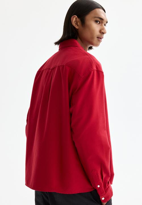 H&M - Relaxed fit oxford shirt - red