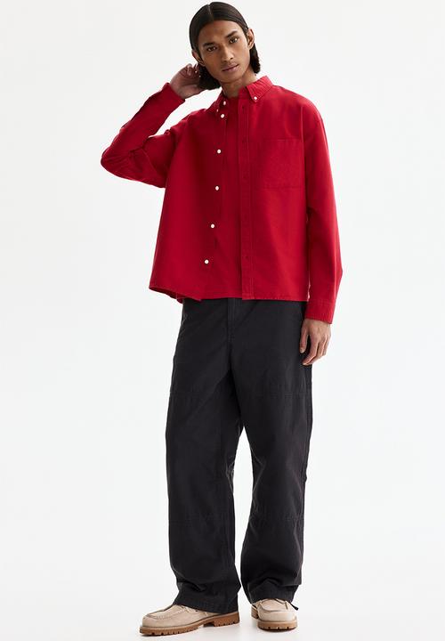 H&M - Relaxed fit oxford shirt - red