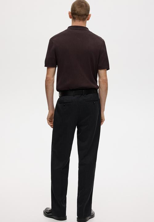 H&M - Slim fit polo shirt - dark brown