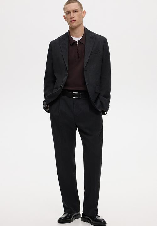 H&M - Slim fit polo shirt - dark brown
