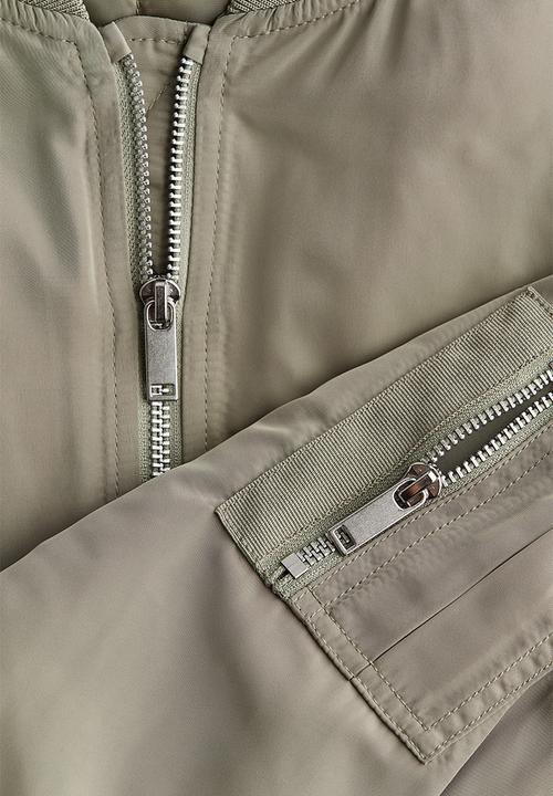 H&M - Padded bomber jacket - khaki green