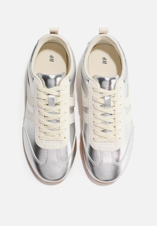 H&M - Trainers - silver-coloured/white