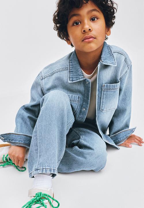 H&M - Twill pull-on trousers - light denim blue