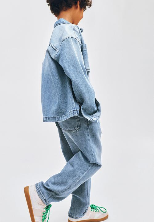 H&M - Twill pull-on trousers - light denim blue