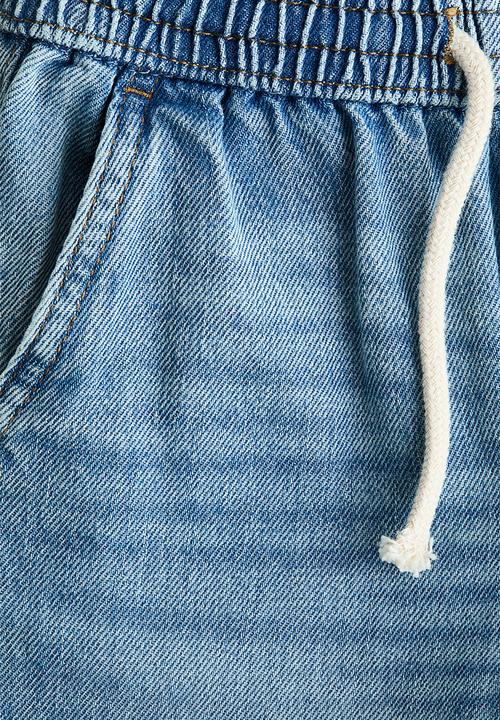 H&M - Twill pull-on trousers - light denim blue