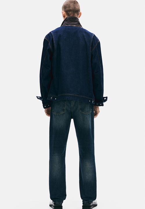 H&M - Original straight jeans - washed dark denim blue