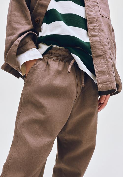 H&M - Linen-blend trousers - brown
