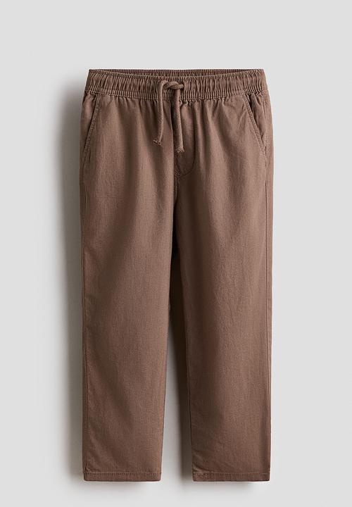 H&M - Linen-blend trousers - brown