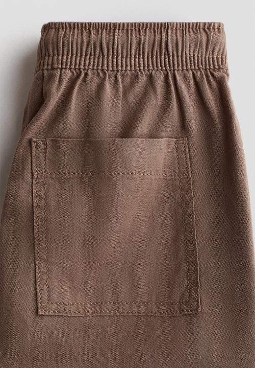 H&M - Linen-blend trousers - brown