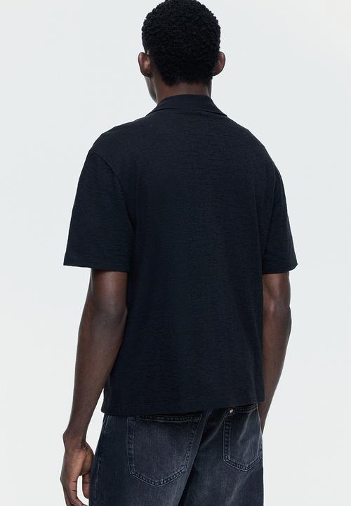 H&M - Regular fit resort shirt - black