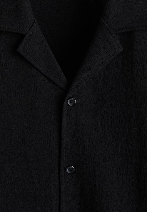 H&M - Regular fit resort shirt - black
