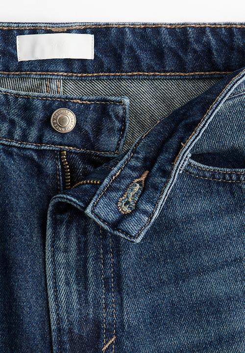 H&M - Barrel high waist jeans - dark denim blue