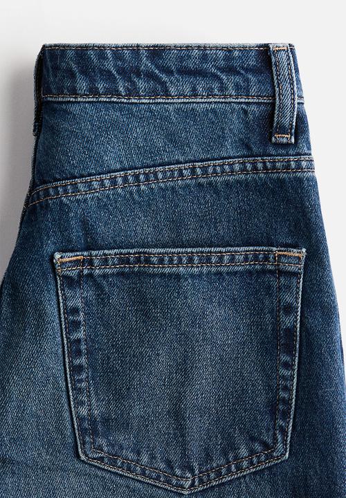 H&M - Barrel high waist jeans - dark denim blue
