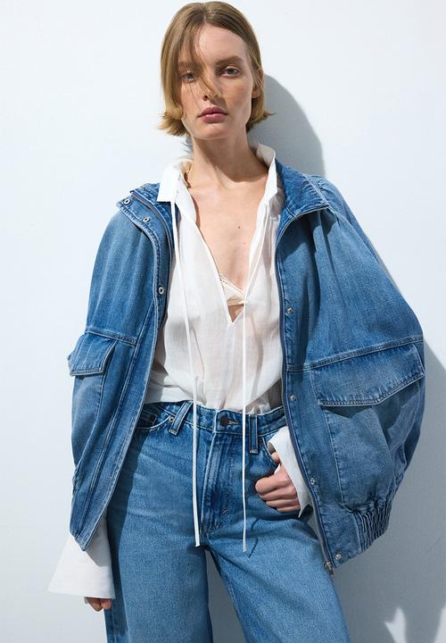 H&M - Barrel high waist jeans - denim blue
