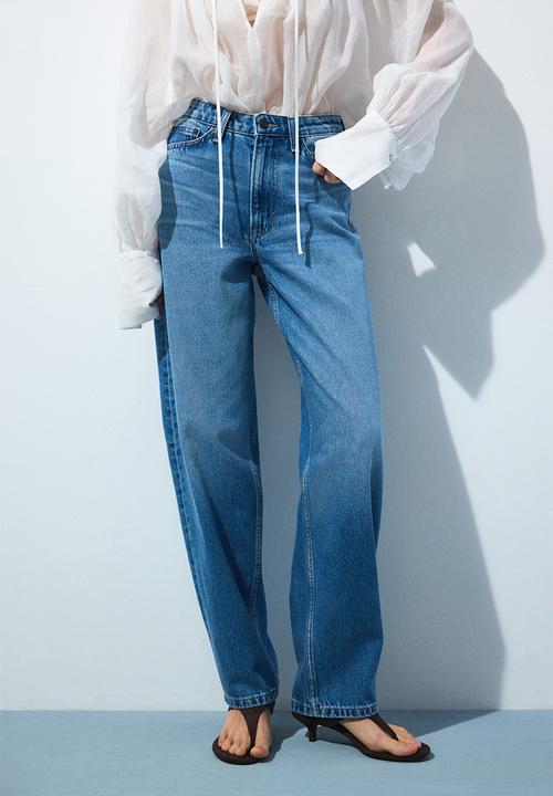 H&M - Barrel high waist jeans - denim blue