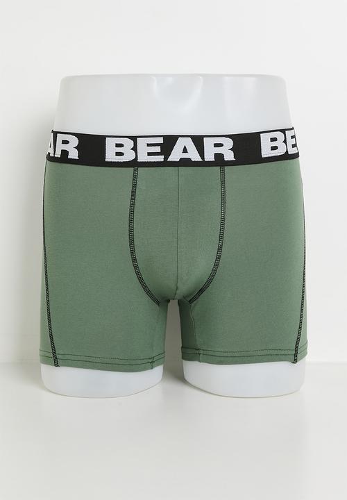 Bear - 3Pk Fashion Bodyshort - Green Multi