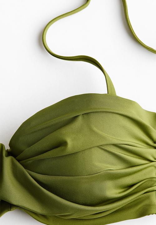 H&M - Padded balconette bikini top - green