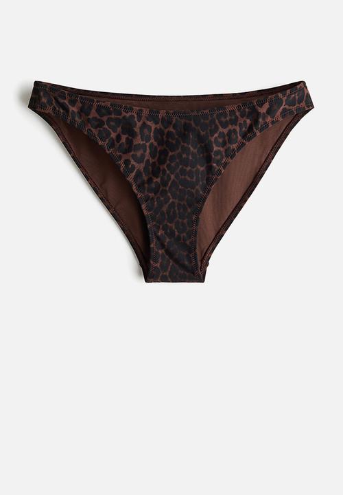 H&M - Bikini bottoms - dark brown/leopard print
