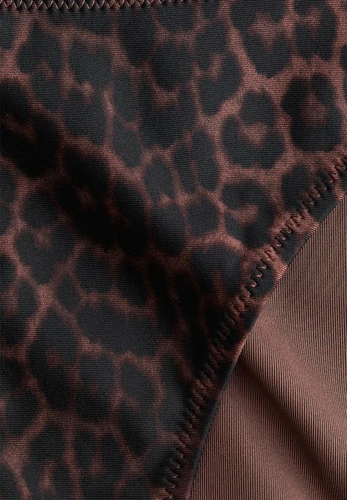 H&M - Bikini bottoms - dark brown/leopard print