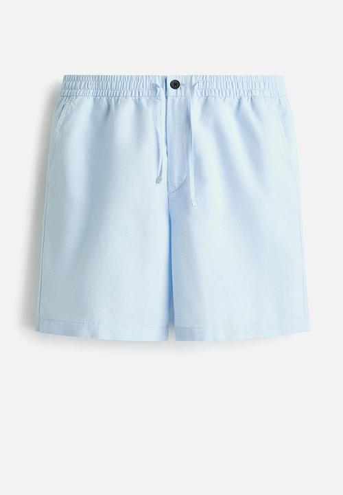 H&M - Regular fit linen-blend shorts - light blue