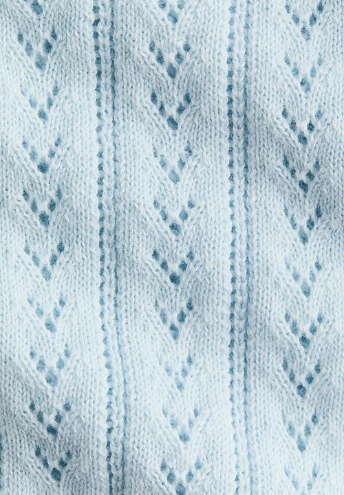 H&M - Pointelle-knit cotton cardigan - light blue