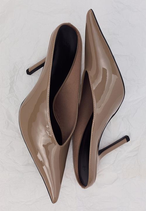 H&M - Pointed heeled mules - khaki beige