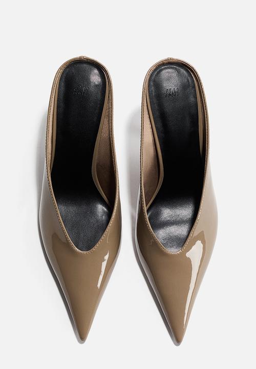 H&M - Pointed heeled mules - khaki beige