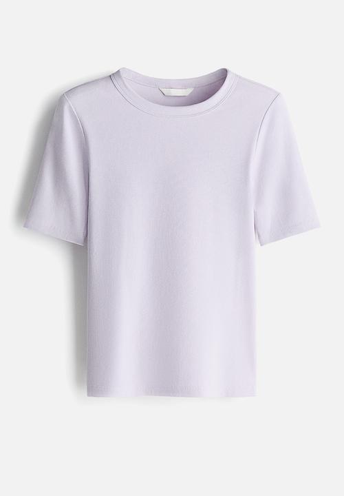 H&M - Ribbed t-shirt - lilac