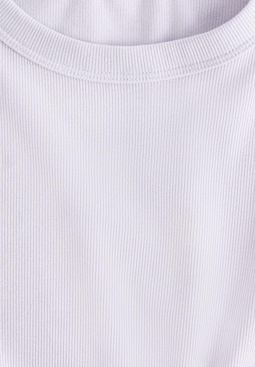 H&M - Ribbed t-shirt - lilac