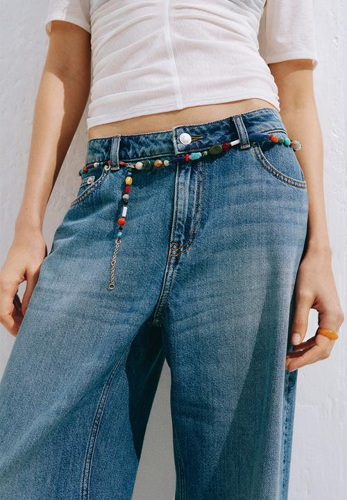 H&M - Baggy regular waist jeans - washed denim blue